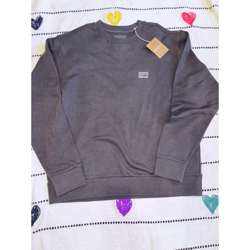Patagonia Mens Daily Crewneck Sweatshirt Ink Black Size Medium
